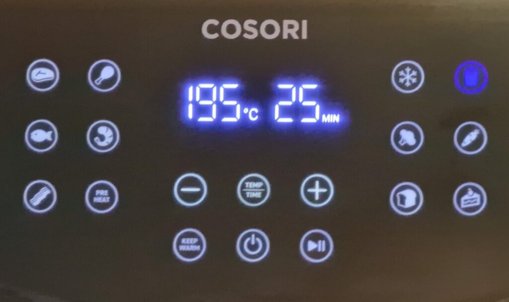 Temperatura w air fryerze (°C) i czas pieczenia